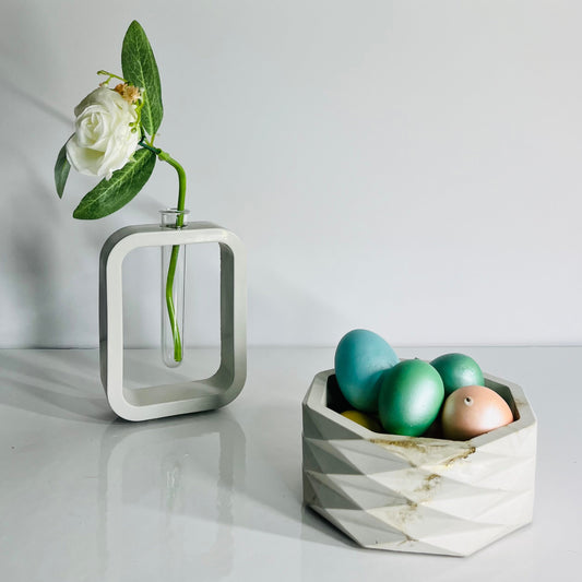 Concrete Geometric Bowl/Planter