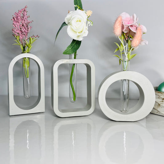 Concrete Flower Vases