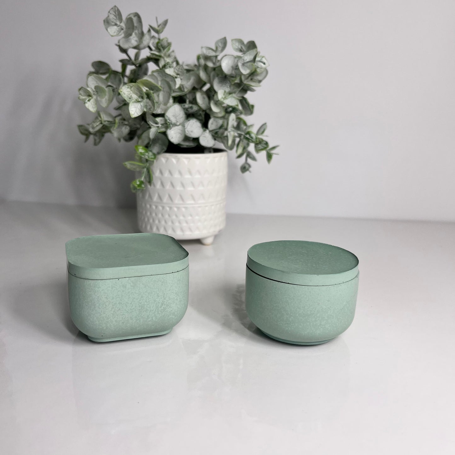 Concrete Trinket box- set of two Small