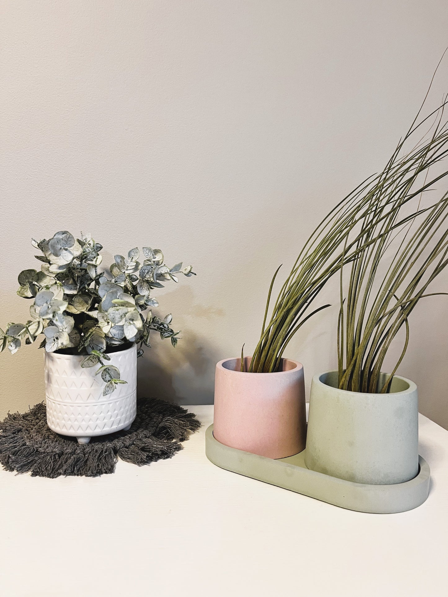 Concrete Round Pot/Candle Vessel