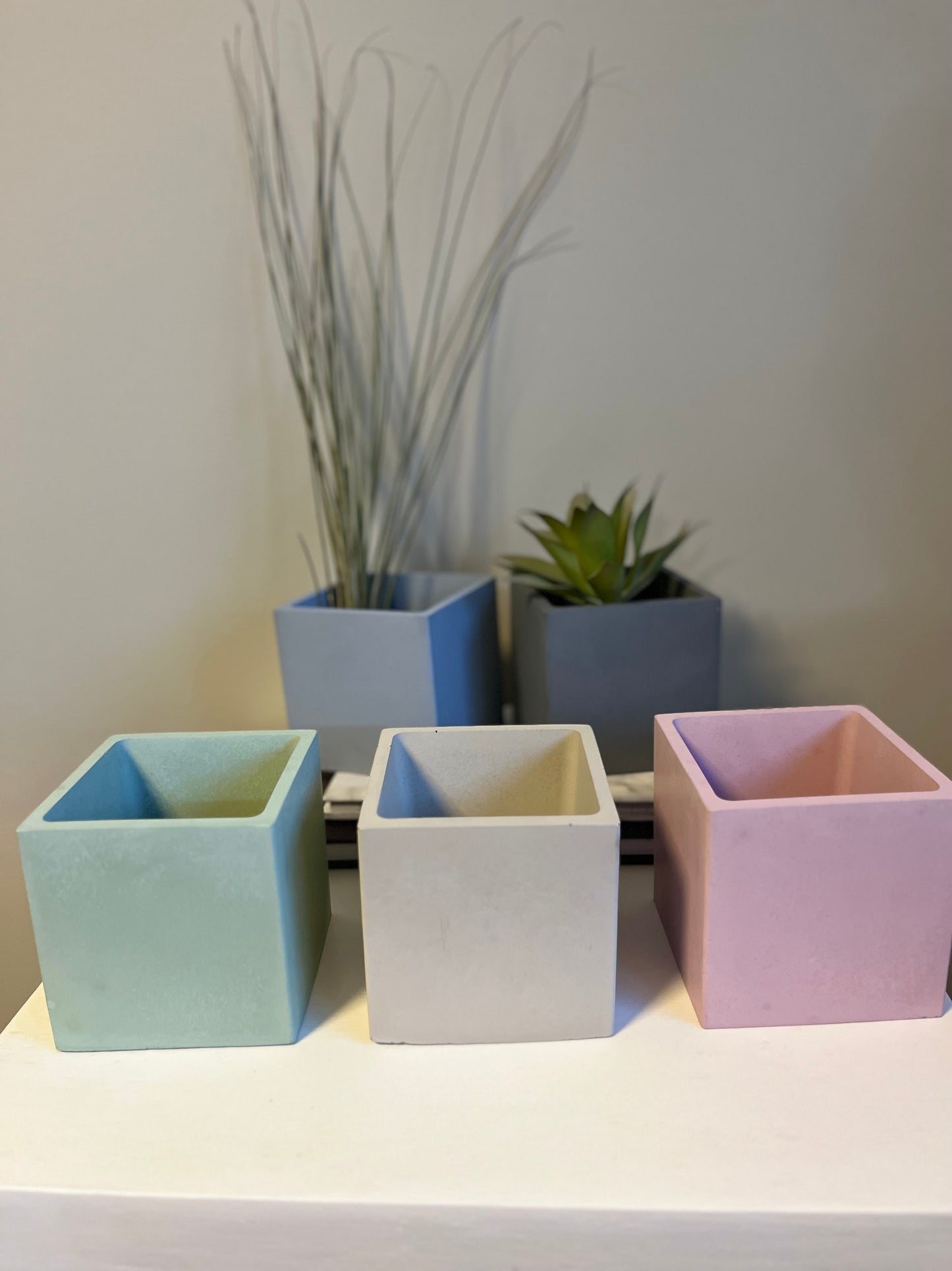 Concrete square pot - Large