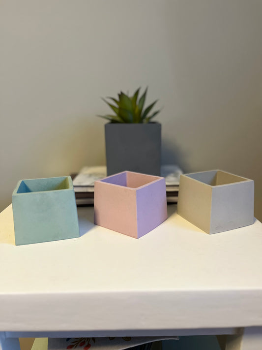 Concrete square pot - Small