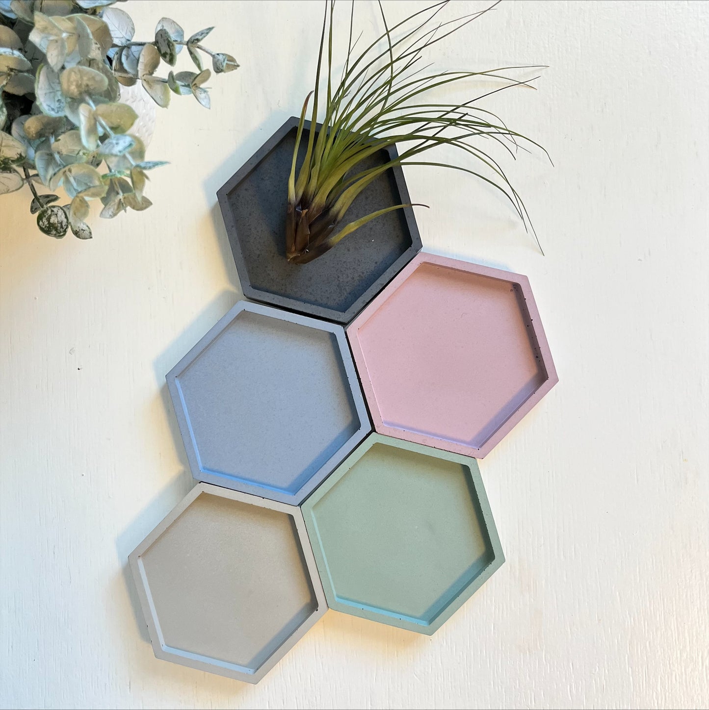 Concrete Hexagon Trays